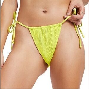 Good American Tiny Ties Always Fits Electric Yellow Bikini Buttom Size 2X/3X